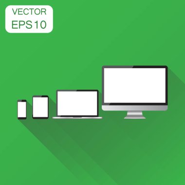 Gerçekçi aygıt simgesi. İş kavramı akıllı telefon, tablet, lapt