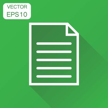 Belge simgesi. İş kavramı belge Not piktogram. Vektör 