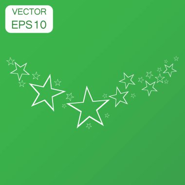 Soyut düşen yıldız simgesi. İş kavramı piktogram yıldız. Ve