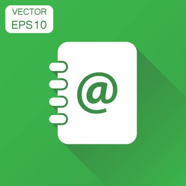 Adres defteri simgesini. İş kavramı kişi Not piktogram. Vect