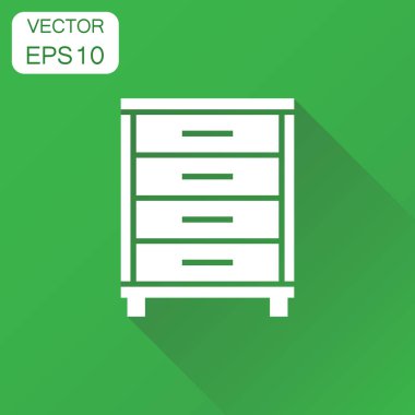 Dolap simgesi. İş kavramı kabine piktogram. Vektör illust