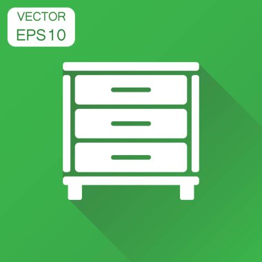 Dolap simgesi. İş kavramı kabine piktogram. Vektör illust