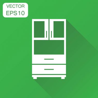 Dolap simgesi. İş kavramı kabine piktogram. Vektör illust