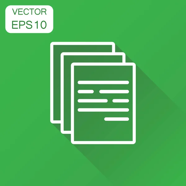 Icono del documento. Documento conceptual comercial nota pictograma. Vector — Vector de stock