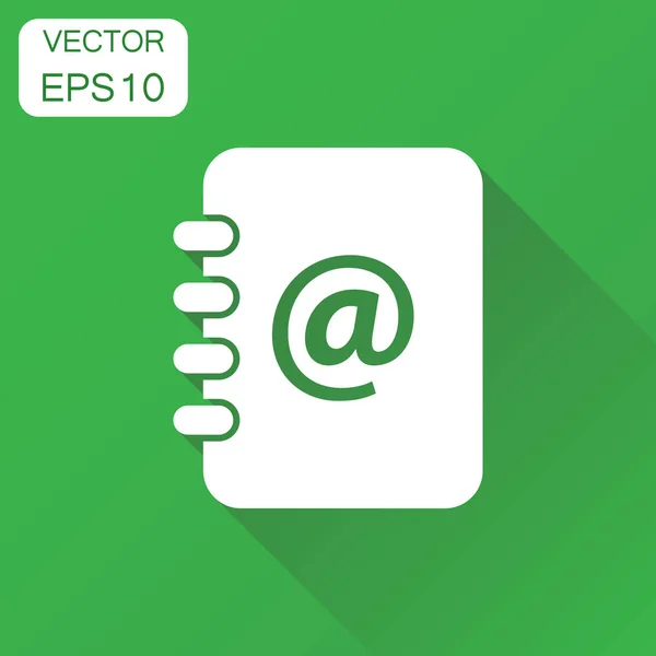 Icono de la libreta. Concepto comercial pictograma de notas de contacto. Vect. — Vector de stock