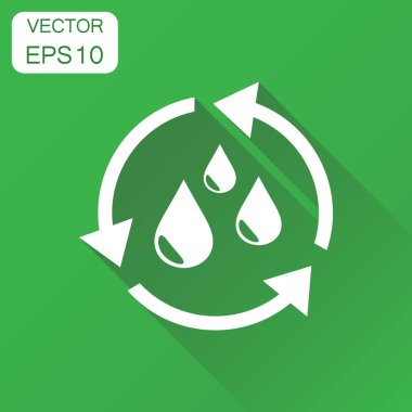 Su döngüsü simgesi. İş kavramı ekoloji piktogram. Vektör hastası