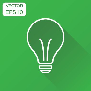 Ampul simgesi. İş kavramı ampul piktogram. Vektör Il
