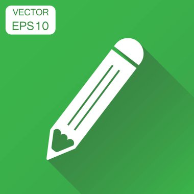 Kurşun kalem simgesini. İş kavramı kalem piktogram. Vektör illustrat