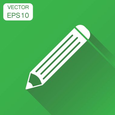 Kurşun kalem simgesini. İş kavramı kalem piktogram. Vektör illustrat