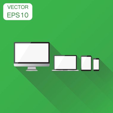 Gerçekçi aygıt simgesi. İş kavramı akıllı telefon, tablet, lapt