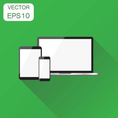 Gerçekçi aygıt simgesi. İş kavramı akıllı telefon, tablet, lapt
