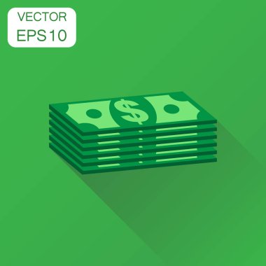 Euro para simgesi yığınları. İş kavramı Doları para pictogra