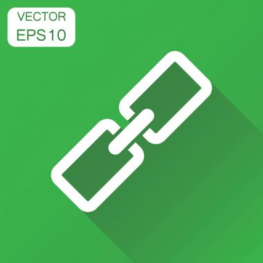 Zincir bağlantı simgesi. İş kavramı zinciri piktogram. Vektör 