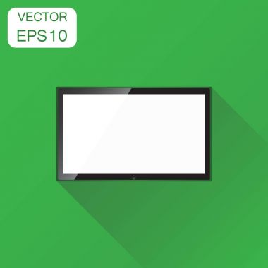 Gerçekçi tv ekran simgesi. İş kavramı televizyon piktogram.