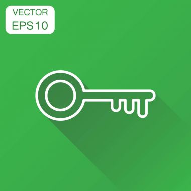 Anahtar simgesi. İş kavramı sembol piktogram kilidini. Vektör illus