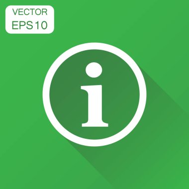 Bilgi simgesi. İş kavramı dikkat piktogram. Ben vektör