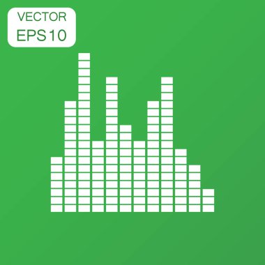 Vektör ses dalga formu simgesi. İş kavramı ses dalgaları ve mus