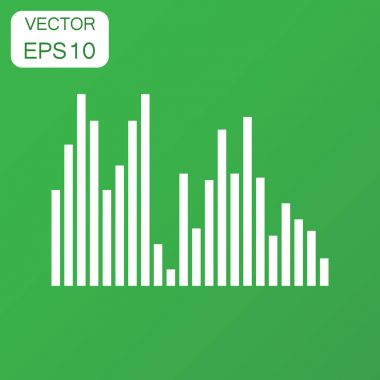 Vektör ses dalga formu simgesi. İş kavramı ses dalgaları ve mus