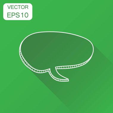 Elle çizilmiş konuşma balonu simgesinin. İş kavramı konuşma iletişim pi