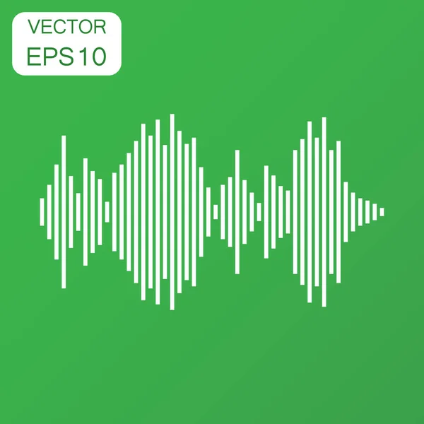 Icono de forma de onda de sonido vectorial. Concepto de negocio Sound waves and mus — Vector de stock