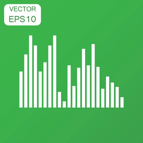 Icono de forma de onda de sonido vectorial. Concepto de negocio Sound waves and mus — Vector de stock