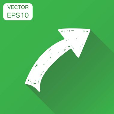 El çekilmiş ok simgesi. İş kavramı ok piktogram. Vektör 