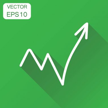 El çekilmiş ok simgesi. İş kavramı ok piktogram. Vektör 