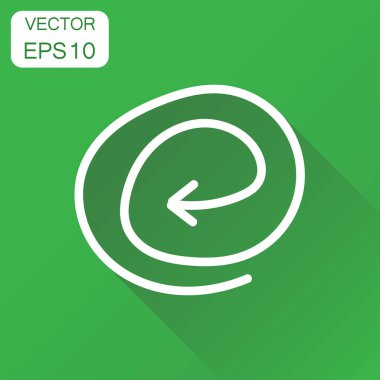 El çekilmiş ok simgesi. İş kavramı ok piktogram. Vektör 