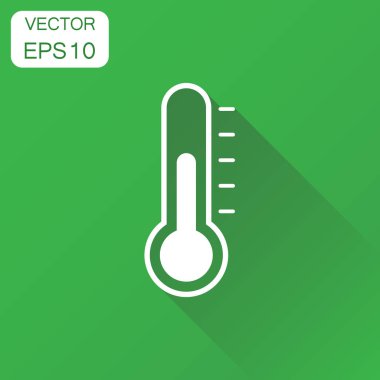 Termometre simgesi. İş kavramı hedef piktogram. Vektör illust