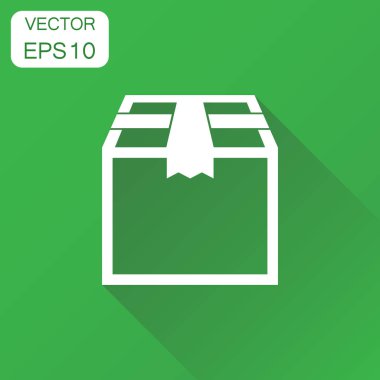 Kapalı kutu simgesi. İş kavramı kargo paketi piktogram. Vecto