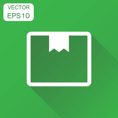 Kapalı kutu simgesi. İş kavramı kargo paketi piktogram. Vecto