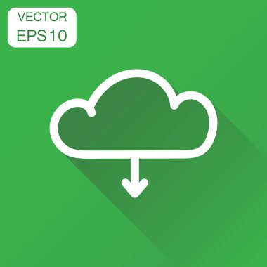 Bulut simgesi. İş kavramı Internet download piktogram. Vektör