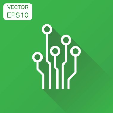 Devre kartı simgesi. İş kavramı teknoloji düzeni piktogram