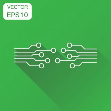 Devre kartı simgesi. İş kavramı teknoloji düzeni piktogram