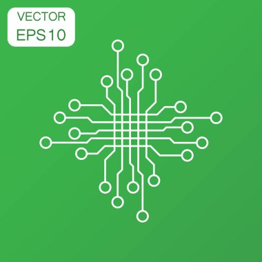 Devre kartı simgesi. İş kavramı teknoloji düzeni piktogram