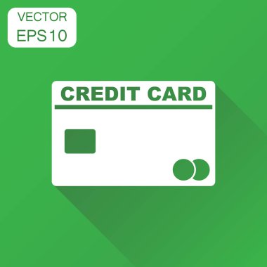 Kredi kartı simgesi. Kart piktogram bankacılık iş kavramı. Vecto
