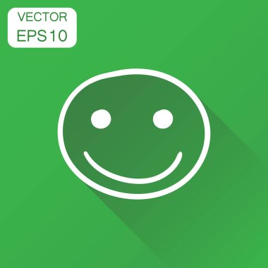 Elle çizilmiş gülen yüz simgesi. İş kavramı yüzünü gülümseme pi ile