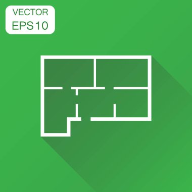 Ev planı simgesi. İş kavramı Oda planı sembol. Vektör Il