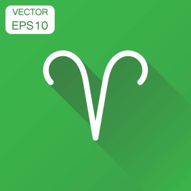 Koç Zodyak işareti simgesi. İş kavramı Astroloji Koç pictogr