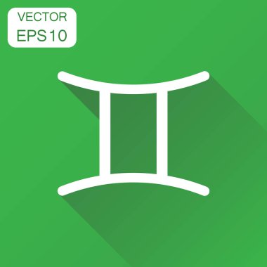 İkizler burç işareti simgesi. İş kavramı Astroloji İkizler picto