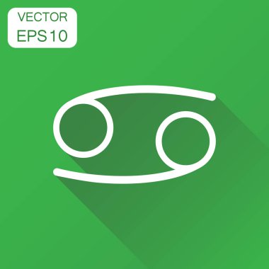 Kanser burç işareti simgesi. İş kavramı Astroloji Kanser picto