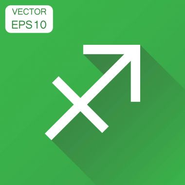 Yay burç işareti simgesi. İş kavramı Astroloji sagitta