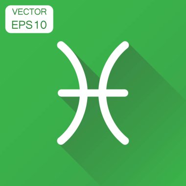 Balık burcu Zodyak işareti simgesi. İş kavramı Astroloji balık picto