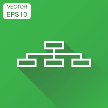 Yapısı grafik simgesini. İş kavramı diyagramı piktogram. Vektör