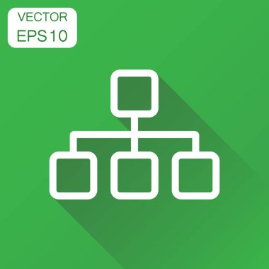 Yapısı grafik simgesini. İş kavramı diyagramı piktogram. Vektör