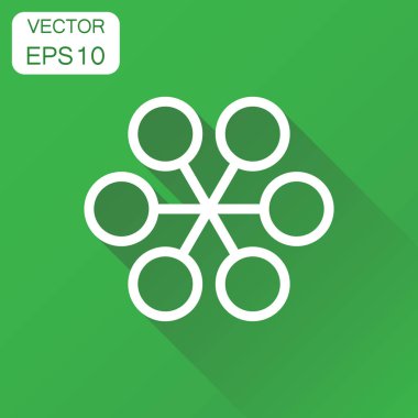 Yapısı grafik simgesini. İş kavramı diyagramı piktogram. Vektör