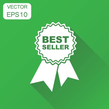 En iyi satıcı simgesi. İş kavramı en iyi satıcı şerit piktogram.