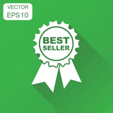En iyi satıcı simgesi. İş kavramı en iyi satıcı şerit piktogram.