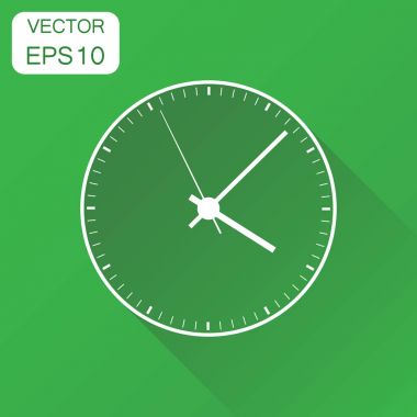 Saat simgesi. İş kavramı ofis çalar saat piktogram. Vecto