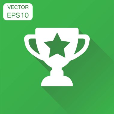 Kupa Ödülü Kupası simgesi. İş kavramı kazanan kupa piktogram.